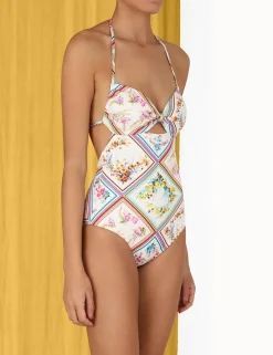 ZIMMERMANN One Pieces<Halcyon Halter Neck 1Pc