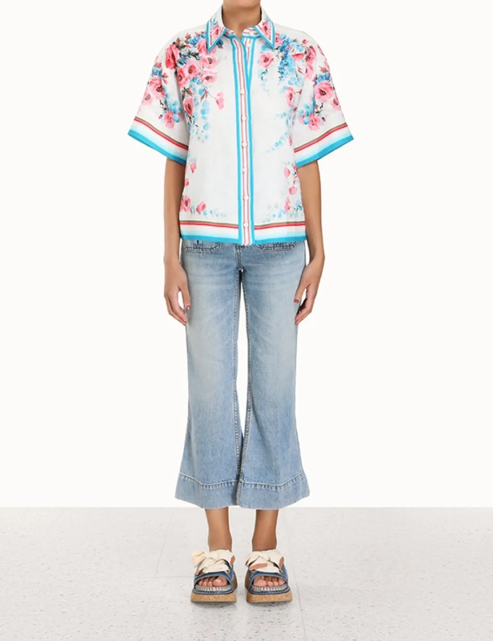 ZIMMERMANN Clothing<Halcyon Oversized Shirt