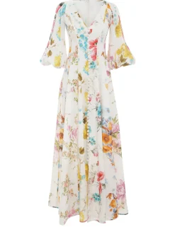 ZIMMERMANN Dresses & Coverups<Halcyon Panelled Maxi Dress