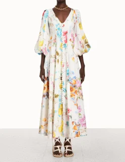 ZIMMERMANN Clothing<Halcyon Panelled Maxi Dress