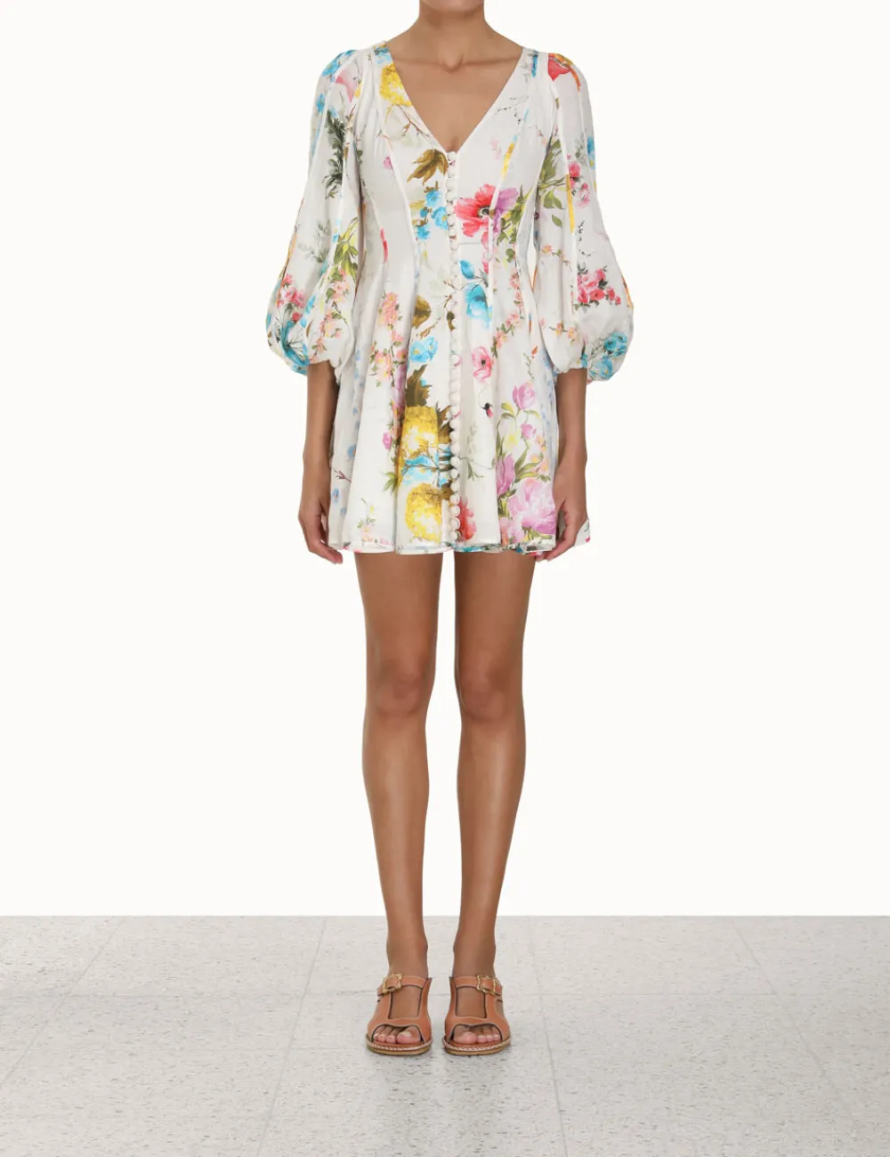 ZIMMERMANN Dresses & Coverups<Halcyon Panelled Mini Dress
