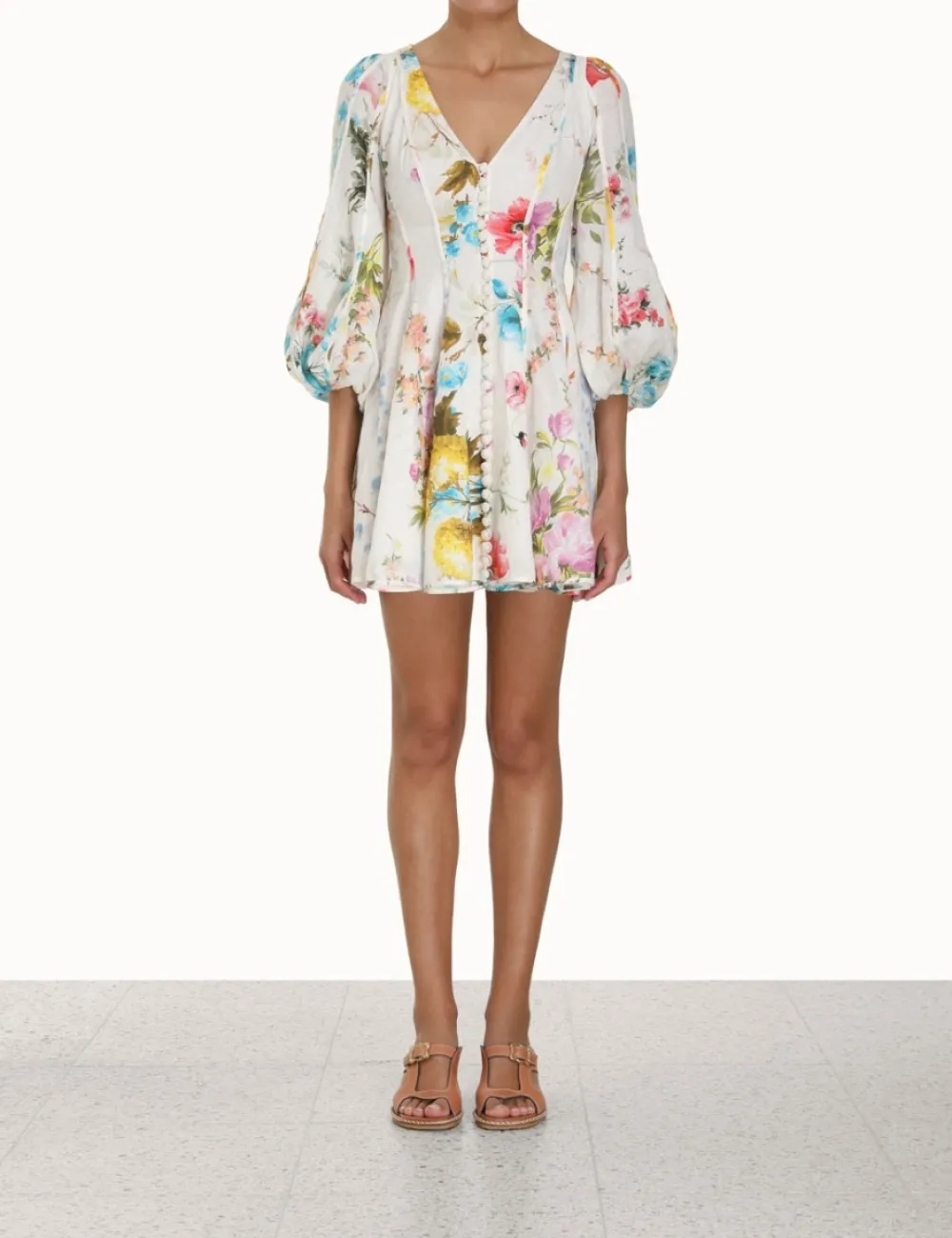 ZIMMERMANN Dresses & Coverups<Halcyon Panelled Mini Dress