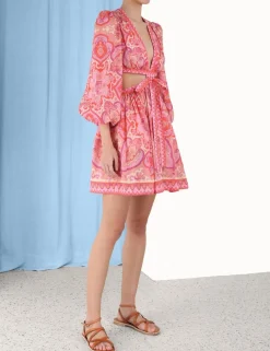 ZIMMERMANN Dresses & Coverups<Halcyon Tie Front Mini Dress