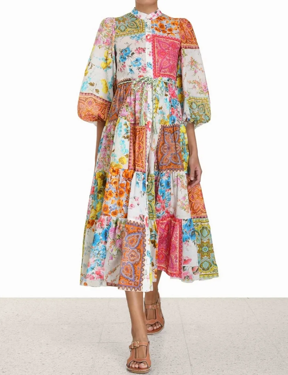 ZIMMERMANN Clothing<Halcyon Tiered Midi Dress