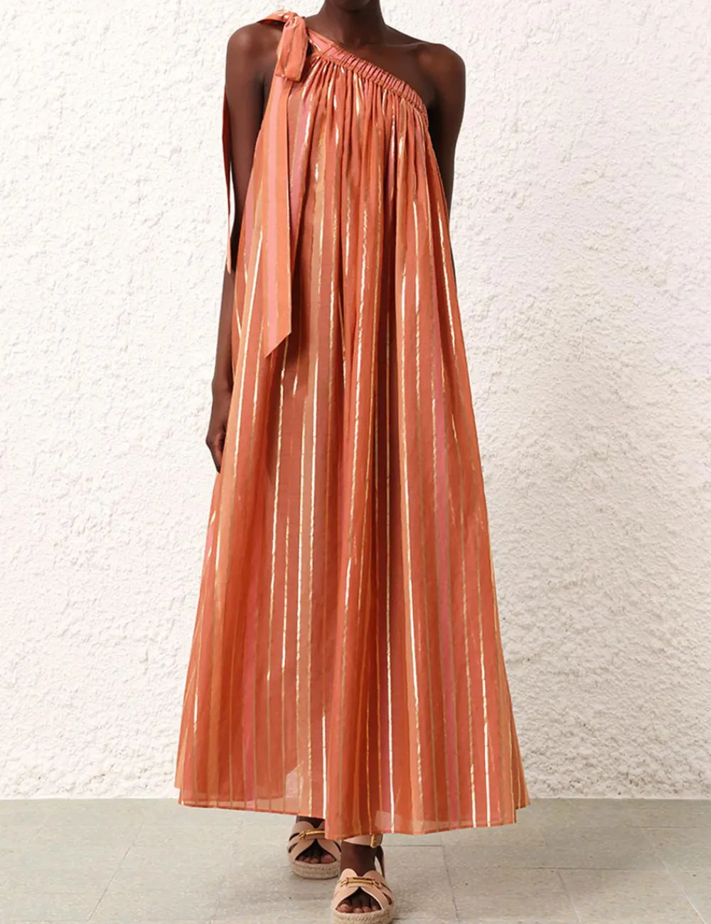 ZIMMERMANN Clothing<Junie Asymmetric Midi Dress