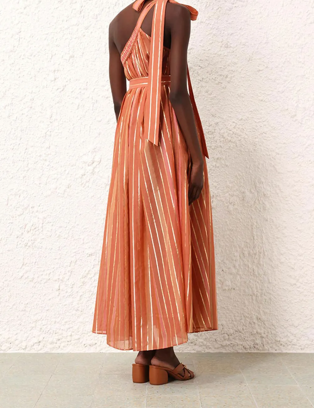 ZIMMERMANN Clothing<Junie Asymmetric Midi Dress