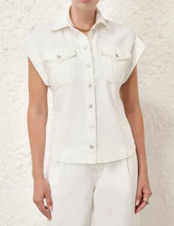 ZIMMERMANN Tops<Junie Denim Utility Shirt