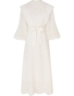 ZIMMERMANN Clothing<Junie Embroidered Midi Dress