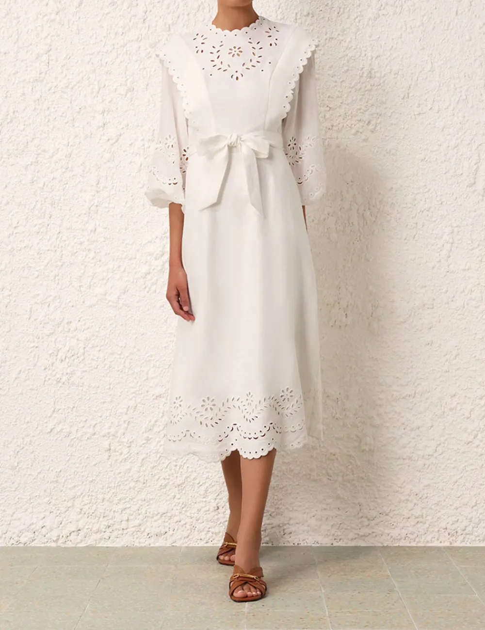 ZIMMERMANN Clothing<Junie Embroidered Midi Dress