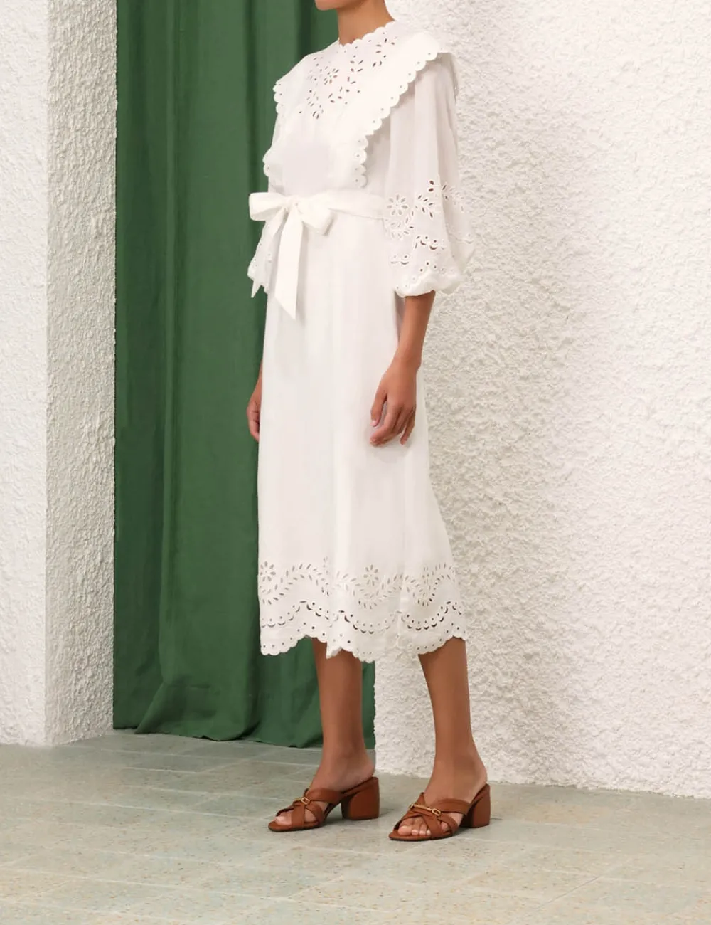 ZIMMERMANN Clothing<Junie Embroidered Midi Dress