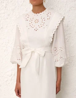 ZIMMERMANN Clothing<Junie Embroidered Midi Dress