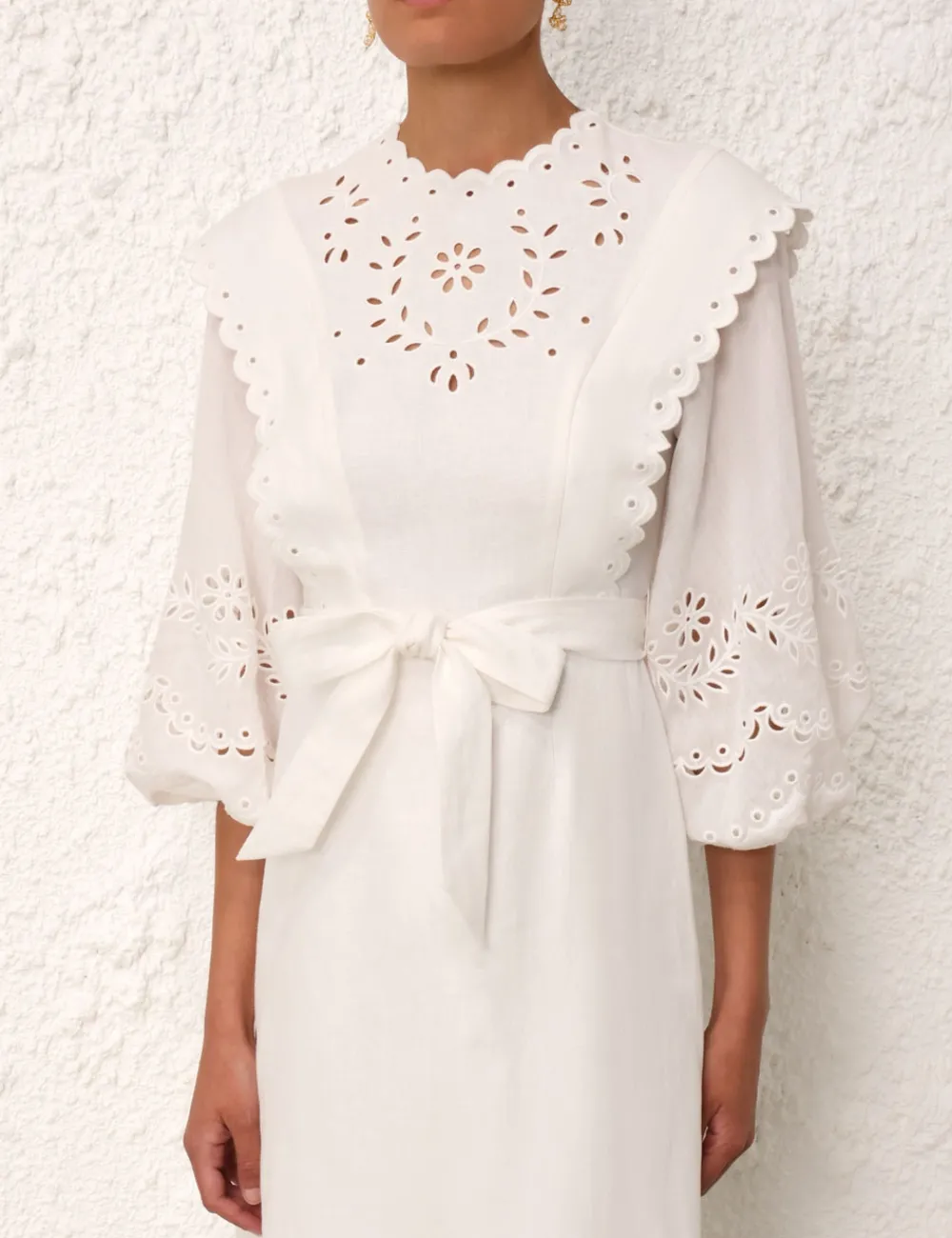 ZIMMERMANN Clothing<Junie Embroidered Midi Dress