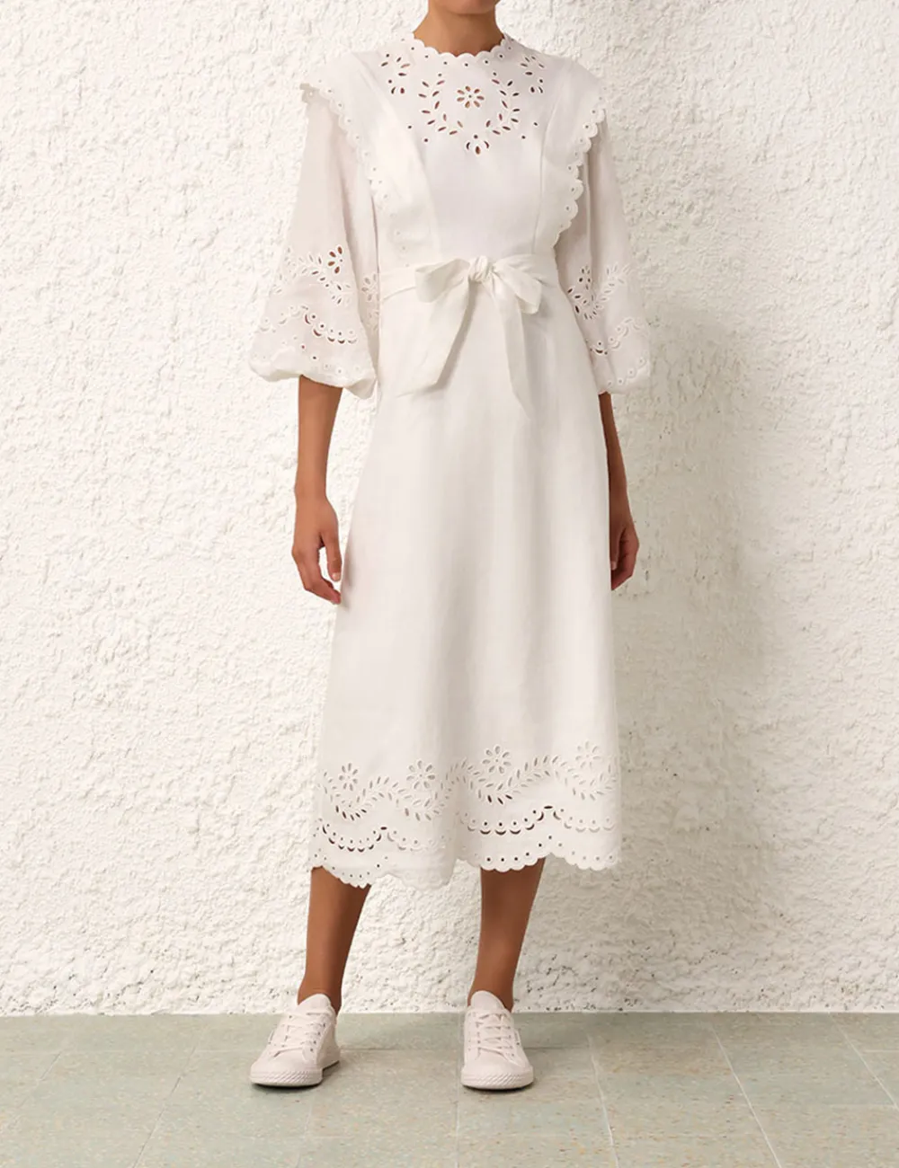 ZIMMERMANN Clothing<Junie Embroidered Midi Dress