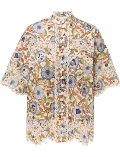 ZIMMERMANN Clothing<Junie Embroidered Shirt