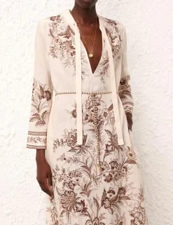 ZIMMERMANN Clothing<Junie Long Sleeve Maxi Dress