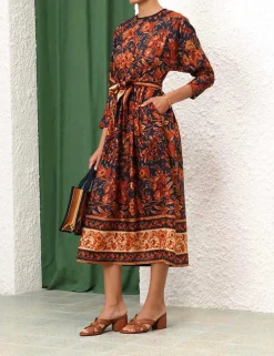 ZIMMERMANN Clothing<Junie Long Sleeve Midi Dress