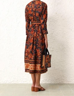 ZIMMERMANN Clothing<Junie Long Sleeve Midi Dress