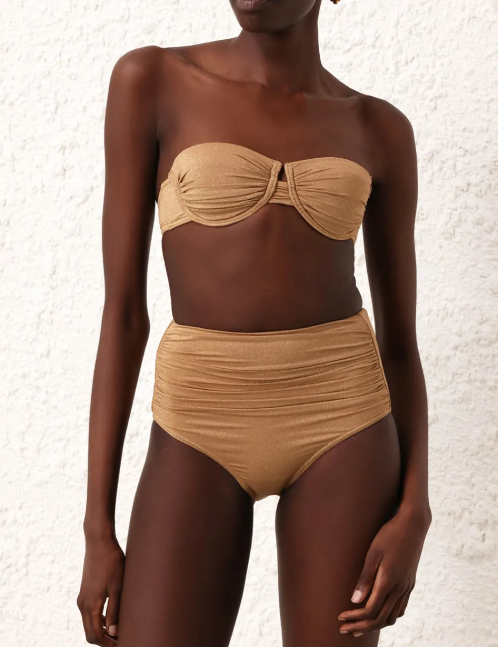 ZIMMERMANN Bikinis<Junie Lurex Gathered Bikini