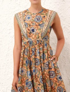 ZIMMERMANN Clothing<Junie Spliced Midi Dress