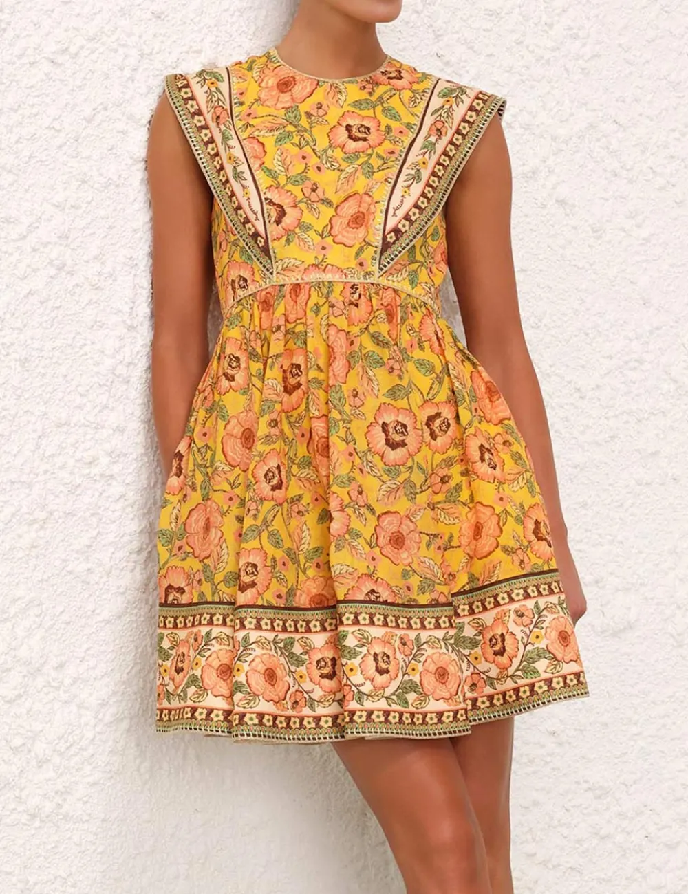 ZIMMERMANN Clothing<Junie Spliced Mini Dress