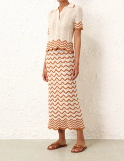ZIMMERMANN Clothing<Junie Textured Knit Polo