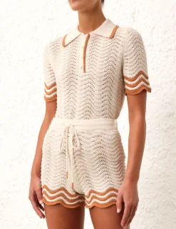 ZIMMERMANN Knitwear<Junie Textured Knit Shorts