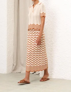 ZIMMERMANN Knitwear<Junie Textured Knit Skirt