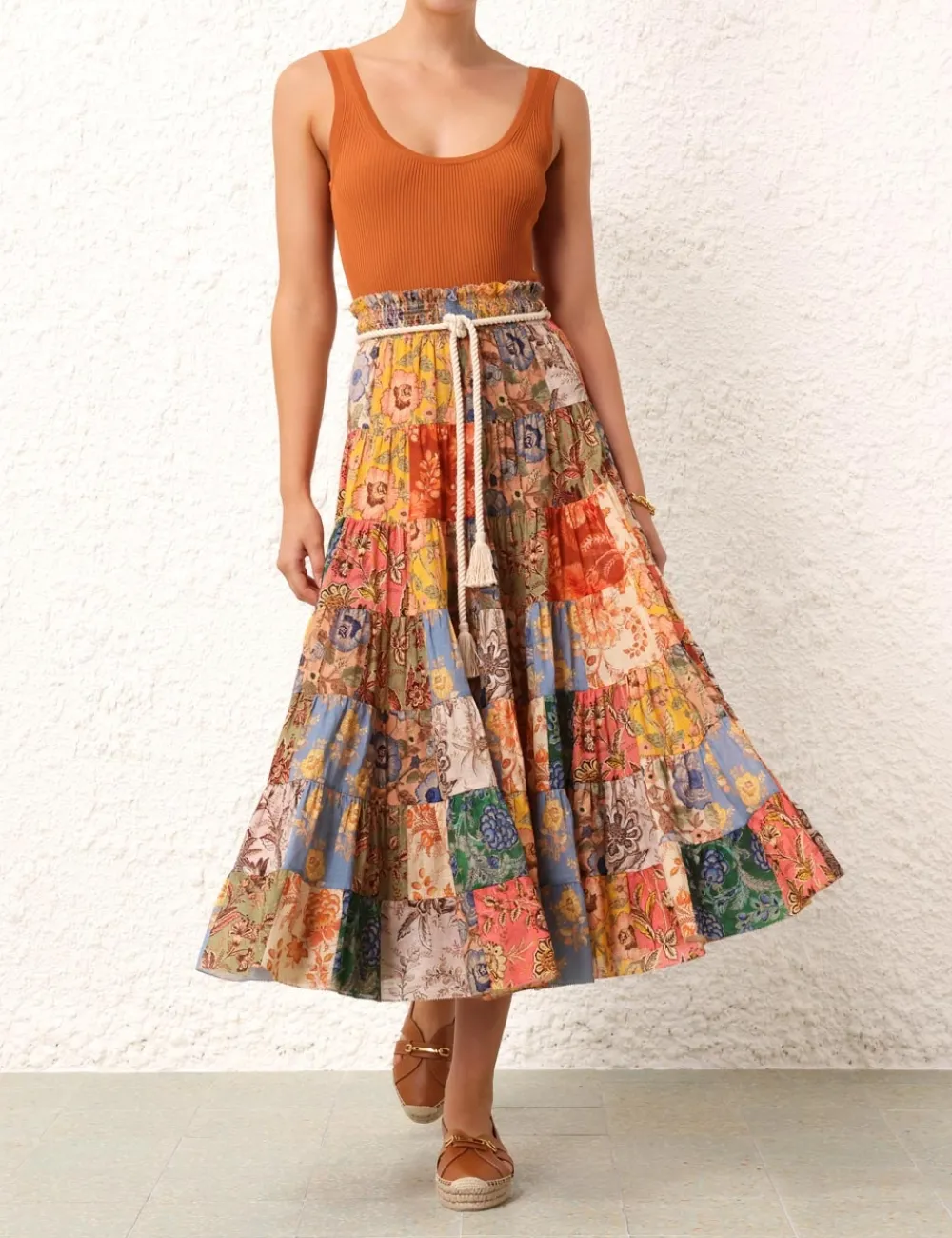 ZIMMERMANN Clothing<Junie Tiered Midi Skirt