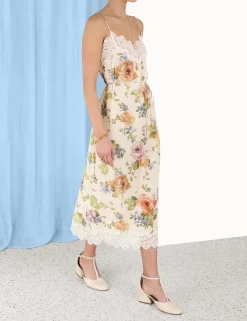 ZIMMERMANN Dresses<Lace Panel Slip Midi