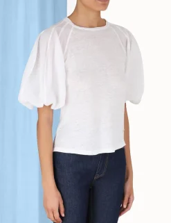 ZIMMERMANN Tops<Lantern Sleeve Tee