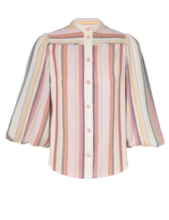 ZIMMERMANN Clothing<Lexi Blouson Stripe Shirt
