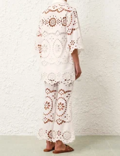 ZIMMERMANN Shorts & Pants<Lexi Embroidered Flare Pant