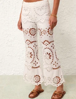 ZIMMERMANN Shorts & Pants<Lexi Embroidered Flare Pant