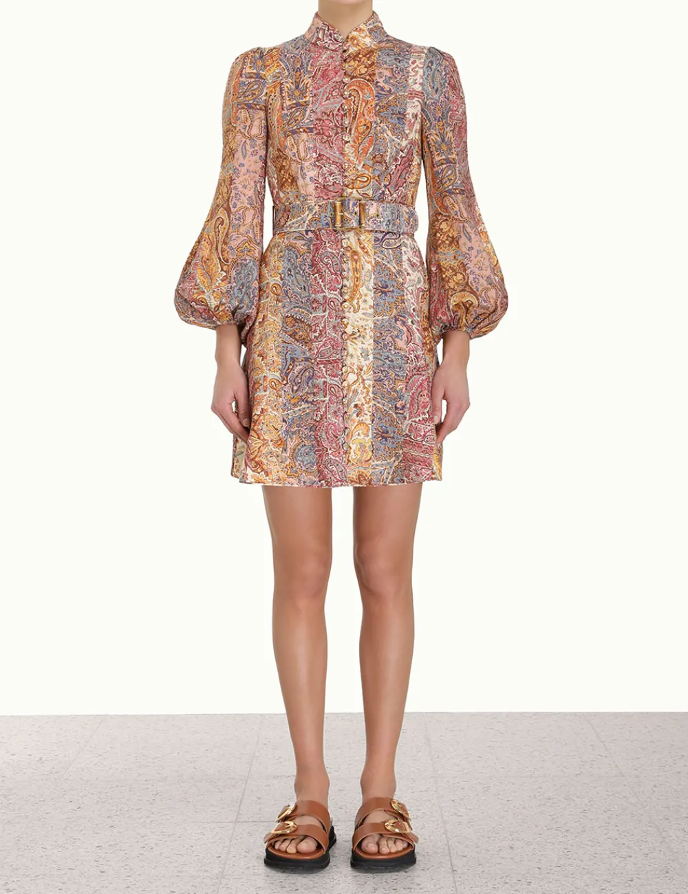 ZIMMERMANN Dresses<Luminosity Belted Mini Dress