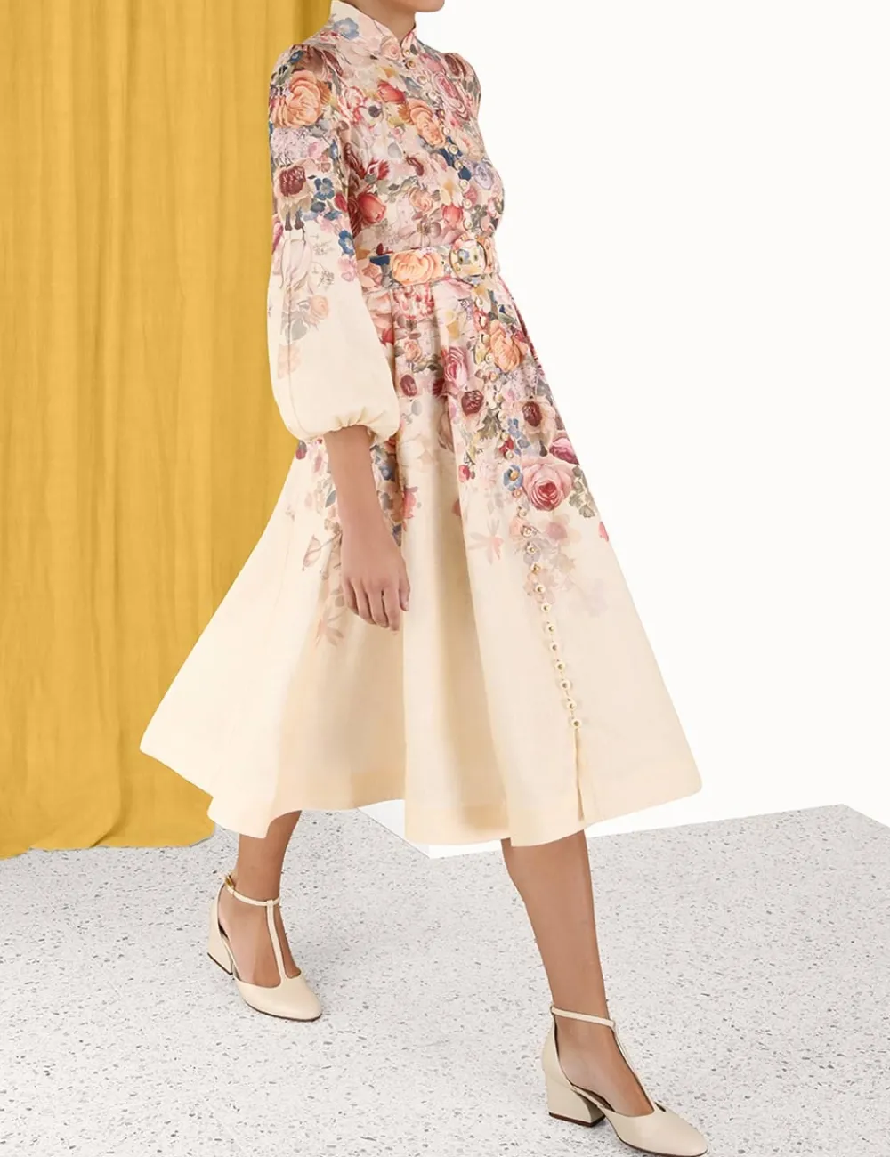 ZIMMERMANN Luminosity<Luminosity Buttoned Midi Dress