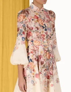 ZIMMERMANN Clothing<Luminosity Buttoned Midi Dress