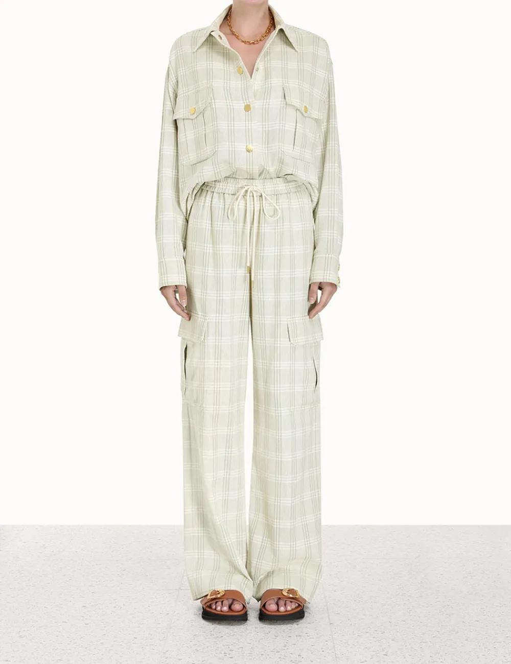 ZIMMERMANN Tops<Luminosity Check Shirt