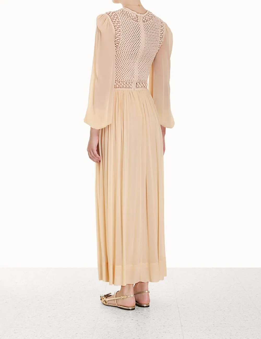 ZIMMERMANN Dresses<Luminosity Crochet Bodice Midi