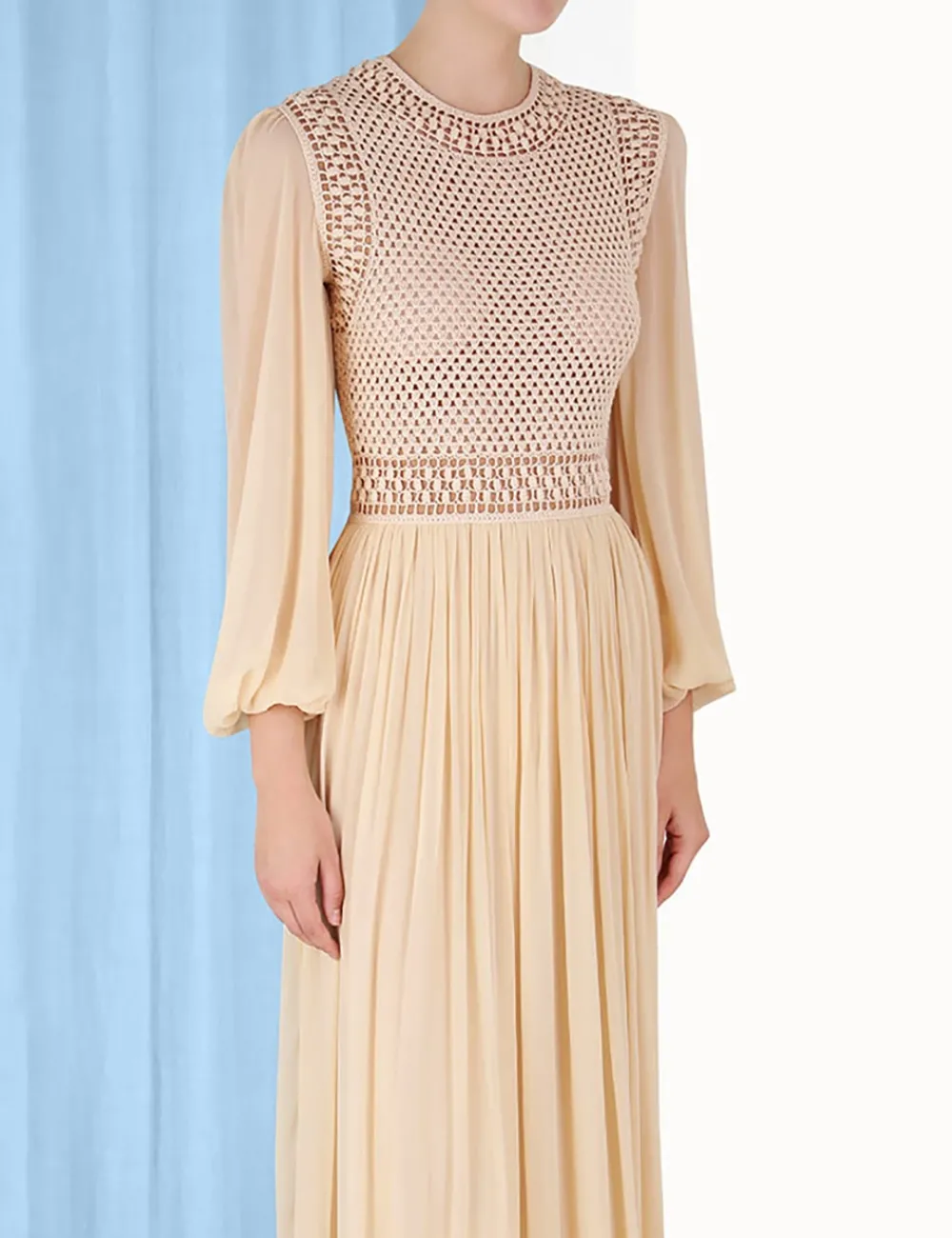ZIMMERMANN Dresses<Luminosity Crochet Bodice Midi