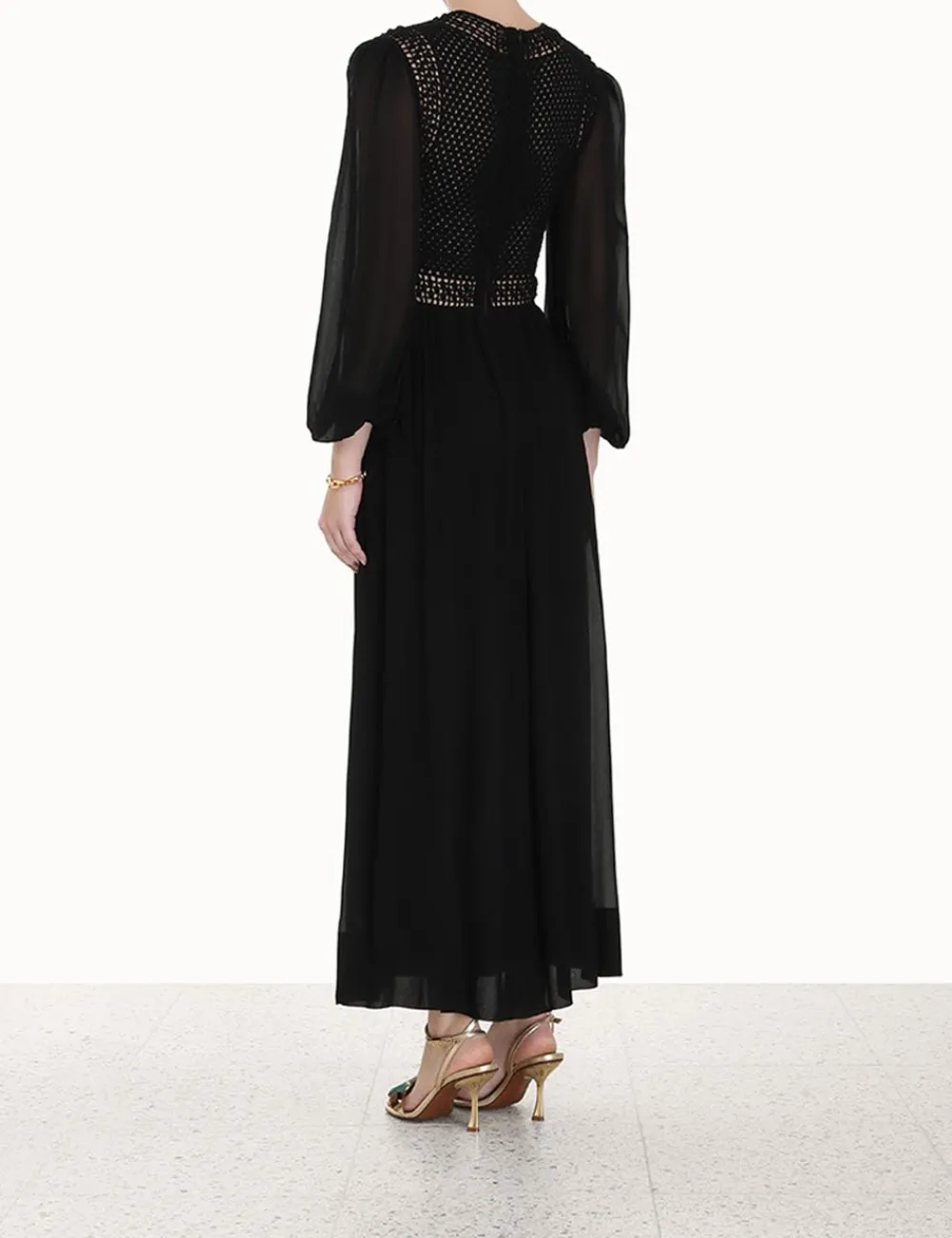 ZIMMERMANN Dresses<Luminosity Crochet Bodice Midi