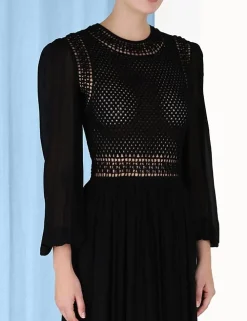 ZIMMERMANN Dresses<Luminosity Crochet Bodice Midi