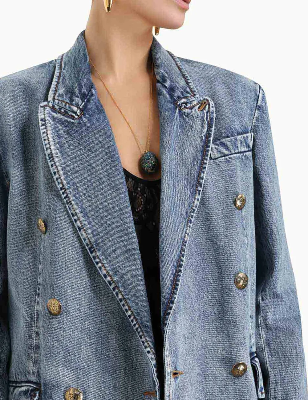 ZIMMERMANN Form & Light<Luminosity Denim Blazer