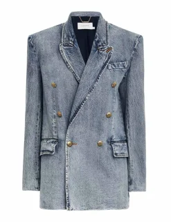 ZIMMERMANN Jackets & Coats<Luminosity Denim Blazer