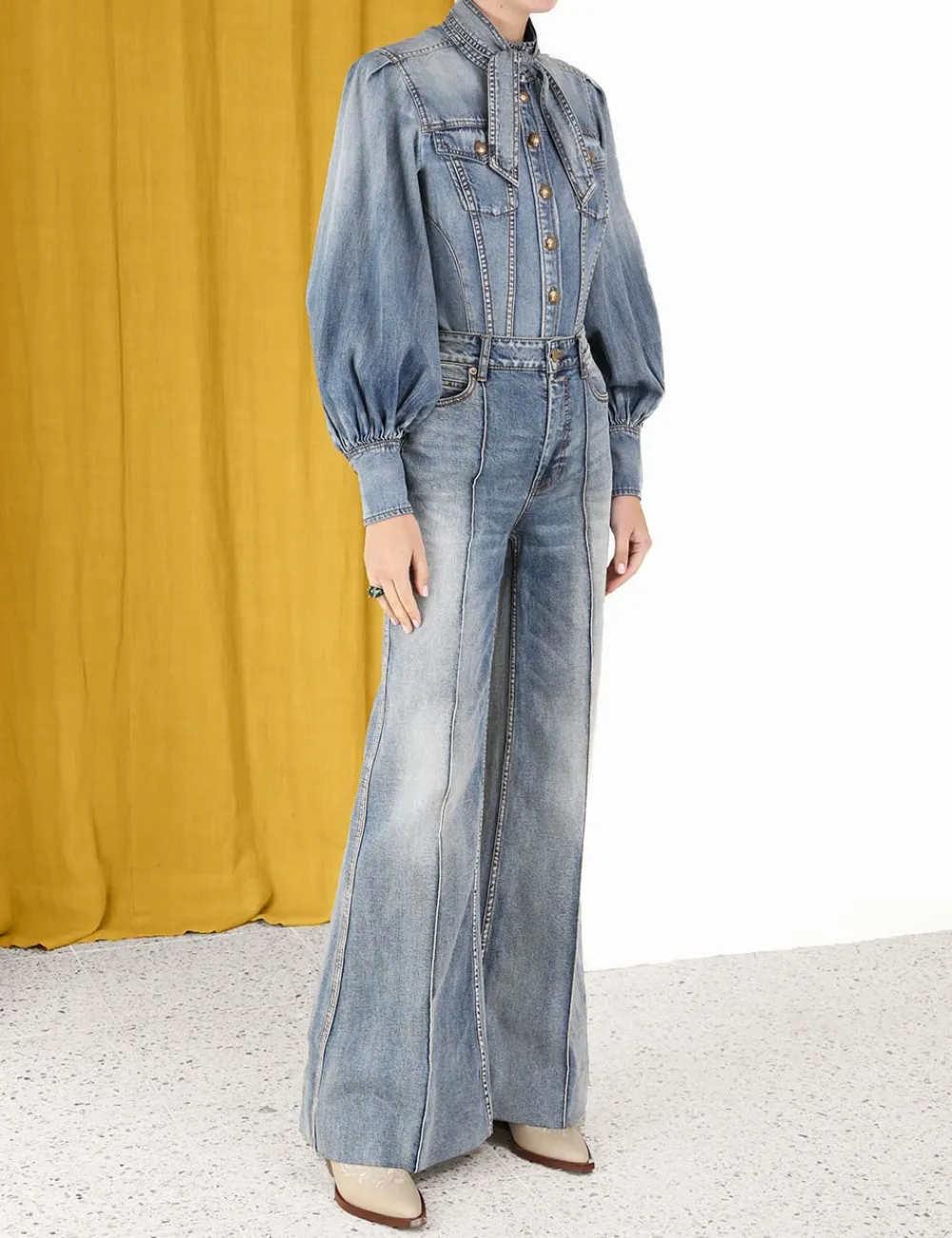 ZIMMERMANN In Denim<Luminosity Denim Corset Shirt