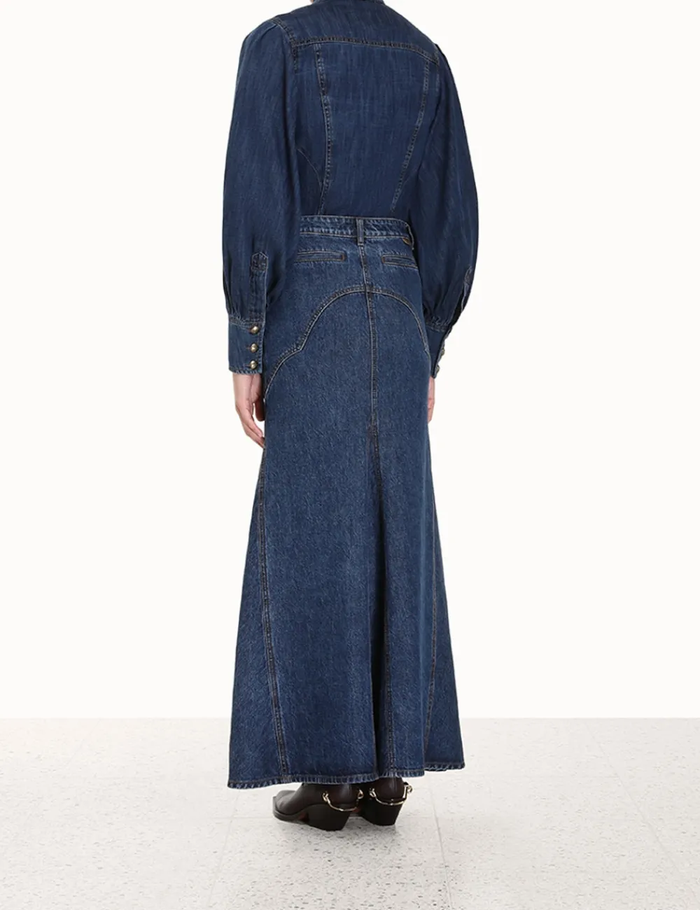 ZIMMERMANN Denim<Luminosity Denim Corset Shirt