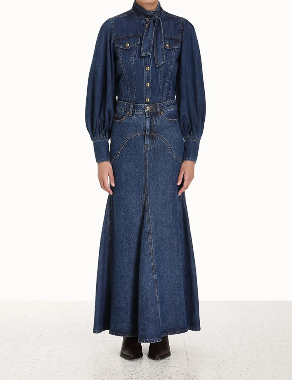 ZIMMERMANN In Denim<Luminosity Denim Corset Shirt