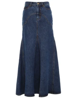 ZIMMERMANN Clothing<Luminosity Denim Maxi Skirt
