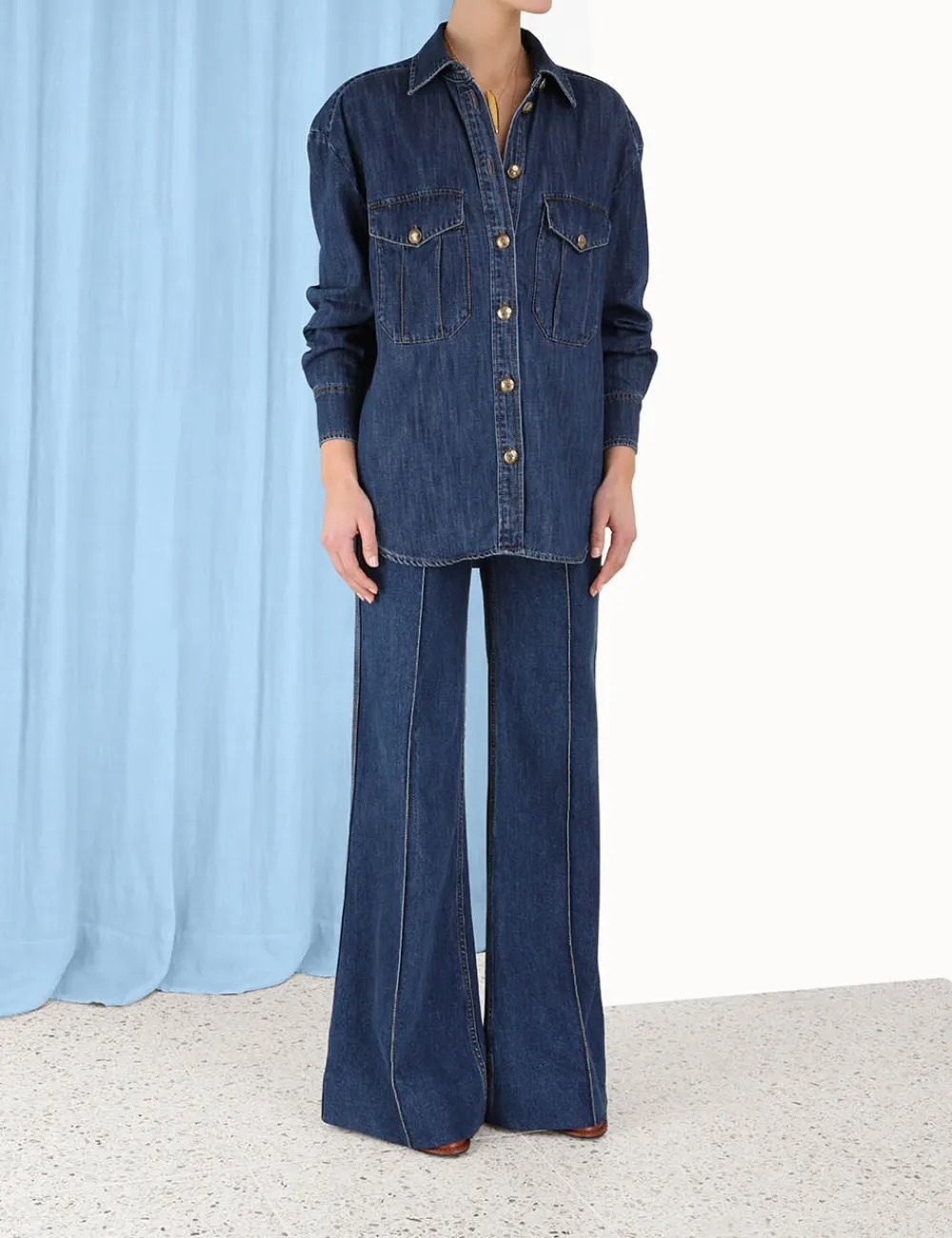ZIMMERMANN Luminosity<Luminosity Denim Shirt