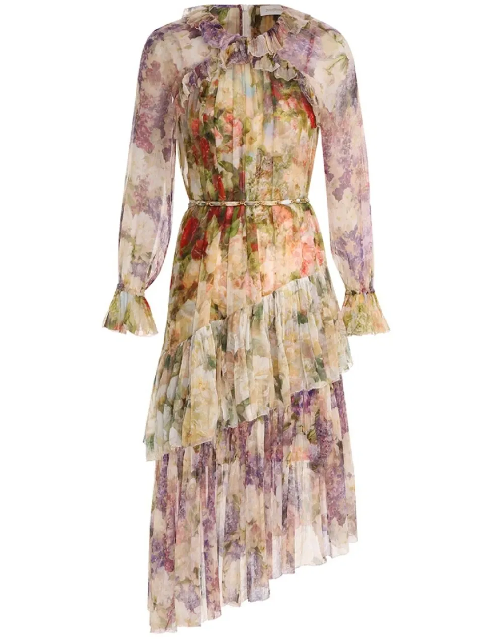 ZIMMERMANN Dresses<Luminosity Frill Midi Dress
