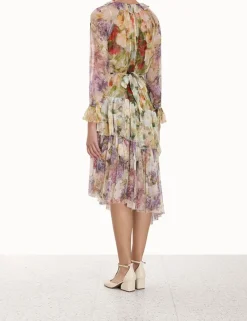 ZIMMERMANN Dresses<Luminosity Frill Midi Dress